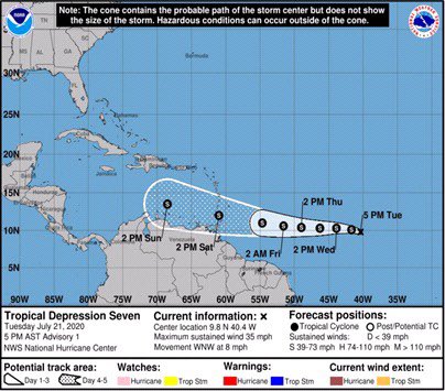 Medio Ambiente inicia monitoreo de Depresión Tropical 7 ubicada en el Caribe medio-ambiente-inicia-monitoreo-de-depresion-tropical-7-ubicada-en-el-caribe